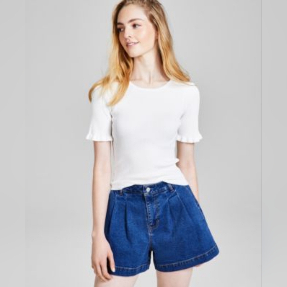 LUCYPARIS RIBBED TIE BACK TEE